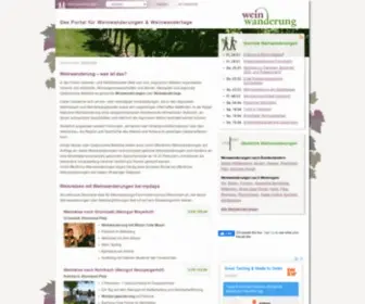 Weinwanderung.net(Weinwanderungen und Weinwandertage) Screenshot