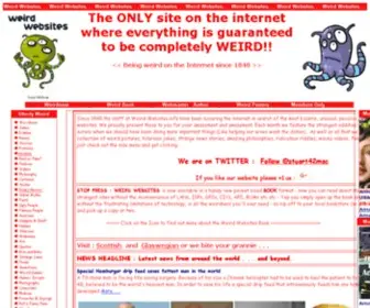 Weird-Websites.info(Weird Websites Unusual Web Sites Wacky Weirdest Strange News Stories Funny Stuff) Screenshot