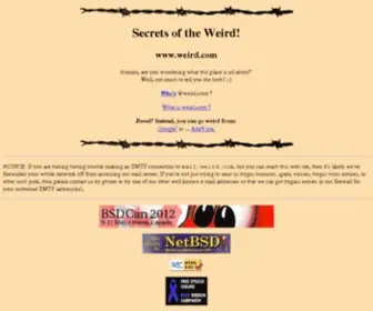 Weird.com(Secrets of the Weird) Screenshot