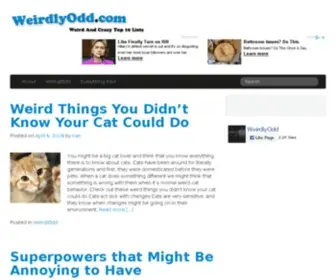 Weirdlyodd.com(Weird lists) Screenshot