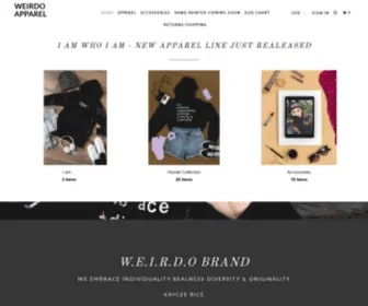 Weirdoapparel.com(Weirdo Apparel) Screenshot