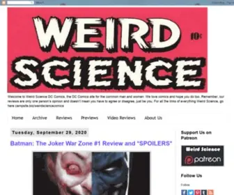 Weirdsciencedccomics.com(Weird Science DC Comics) Screenshot