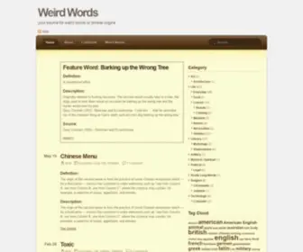 Weirdwords.com(Origin of interesting and unique words and phrases) Screenshot