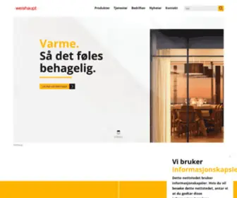 Weishaupt.no(Brennere, kondenserende gasskjeler, solfangere samt varmepumper) Screenshot