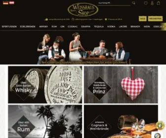 Weisshaus-Shop.de(Whisky, Cognac, Rum, Schnaps und Spirituosen im Weisshaus Shop bestellen) Screenshot