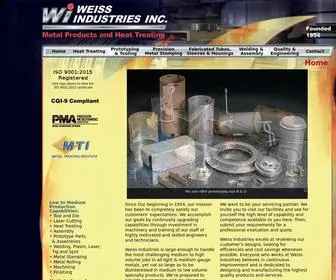 Weissind.com(Weiss Industries Metal Products and Heat Treating) Screenshot