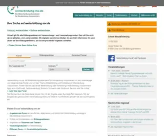 Weiterbildung-MV.de(Die Weiterbildungsdatenbank für Mecklenburg) Screenshot