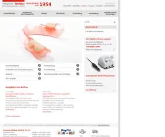 Weithas.de(Online-Shop und Dentalgroßhandel für Dental Kunststoffe und Kunststoffzähne) Screenshot