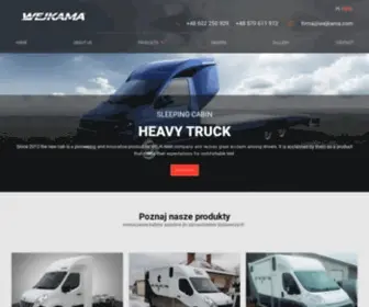 Wejkama.com(The sleeping cabins for commercial vehicles) Screenshot