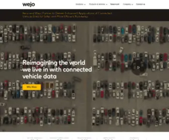 Wejo.com(Connected Vehicle Data Solutions for Organizations) Screenshot