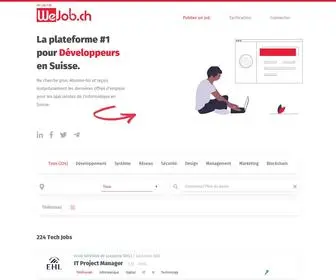 Wejob.ch(Job développeurs en Suisse) Screenshot