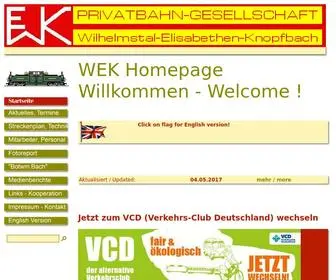 Wek-Bahn.com(WEK Homepage Willkommen) Screenshot