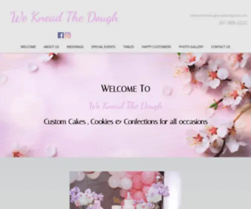 Wekneadthedoughcookies.com(Custom Cookies for All Occasions) Screenshot