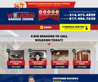 Welborndoors.com(Welborn Garage Doors) Screenshot