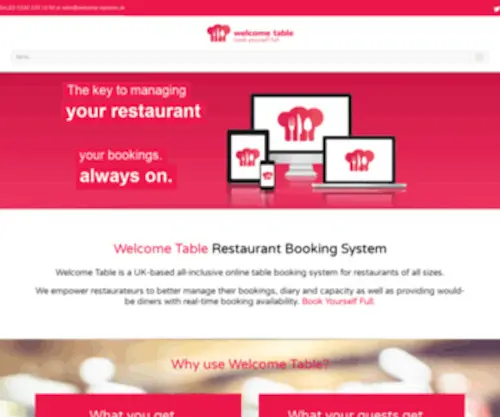 Welcome-Table.co.uk(Welcome Table) Screenshot