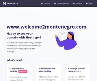 Welcome2Montenegro.com(Parked Domain name on Hostinger DNS system) Screenshot