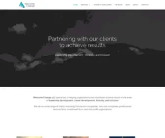 Welcomechange.com(Leadership Consulting) Screenshot