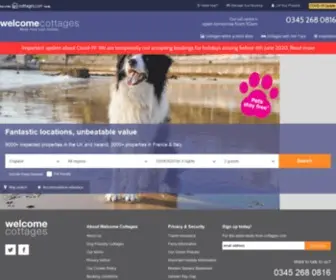 Welcomecottages.com(Holiday cottages throughout the UK and Ireland) Screenshot