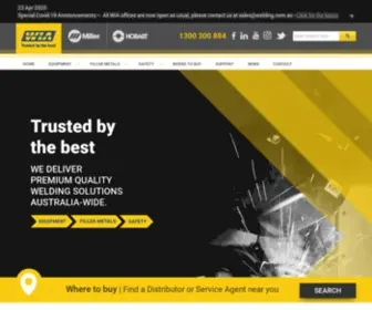 Welding.com.au(Welding Industries of Australia) Screenshot