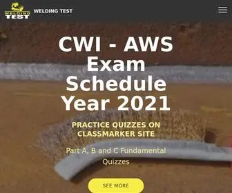 Weldingtest.net(Welding test questions CWI) Screenshot