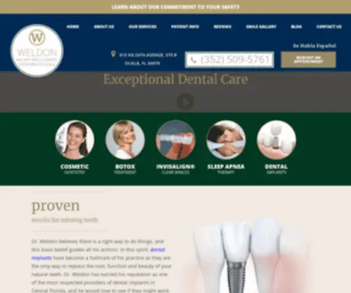 Weldondentistry.com(Dentist Ocala) Screenshot