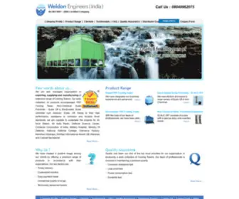 Weldonwatercooling.com(Manufacturer of Cooling Tower & Water Treatment Equipment by Weldon Engineers (India)) Screenshot