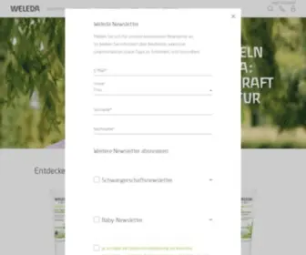 Weleda.de(Weleda Naturkosmetik und anthroposophische Arzneimittel) Screenshot