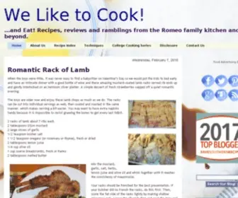 Welike2Cook.com(We Like To Cook) Screenshot