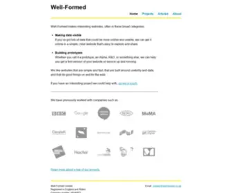 Well-Formed.co.uk(Well Formed) Screenshot