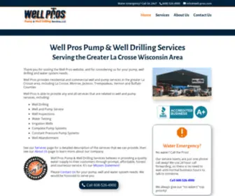 Well-Pros.com(Well Pros Pump and Well Drilling Service of La Crosse Area) Screenshot