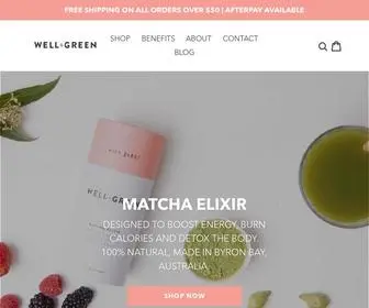 Wellandgreen.co(Well and Green Matcha Elixir) Screenshot