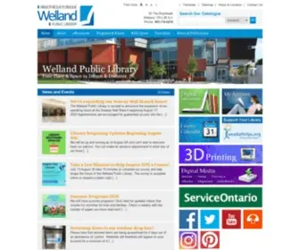 Wellandlibrary.ca(Welland Public Library) Screenshot