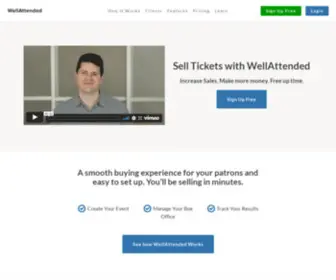 Wellattended.com(The world's easiest way to sell tickets online. WellAttended) Screenshot