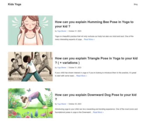 Wellbeankidsyoga.com(Kids Yoga) Screenshot