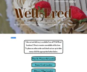 Wellbredbakery.com(Well-Bred Bakery & Café) Screenshot