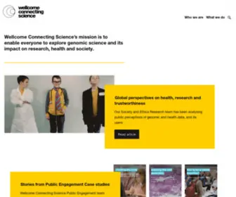 Wellcomeconnectingscience.org(Wellcome Connecting Science’s mission) Screenshot