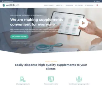 Welldium.com(High quality supplements for practitioners) Screenshot