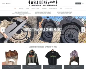 Welldonegoods.com(Detroit's Rock Shop) Screenshot