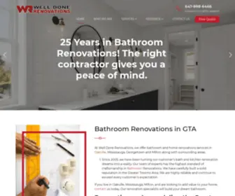 Welldonerenovations.com(Bathroom Renovations GTA) Screenshot