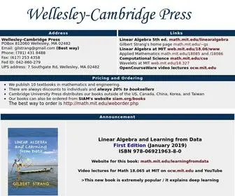 Wellesleycambridge.com(Wellesley Cambridge Press) Screenshot