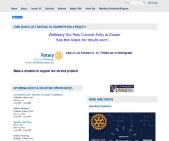 Wellesleyrotary.org(Rotary Club of Wellesley) Screenshot