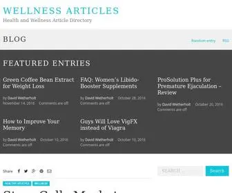 Wellnessarticles4U.com(Wellness Articles) Screenshot