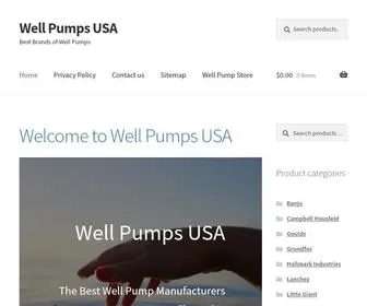 Wellpumpsusa.com(Well Pumps USA) Screenshot