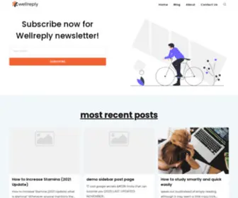 Wellreply.com(Home) Screenshot