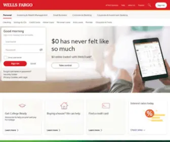 Wellsfargo.com(Wells Fargo Bank) Screenshot