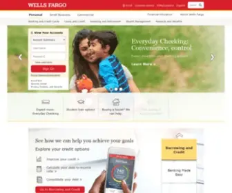 Wellsfargobank.com(Wells Fargo Bank) Screenshot