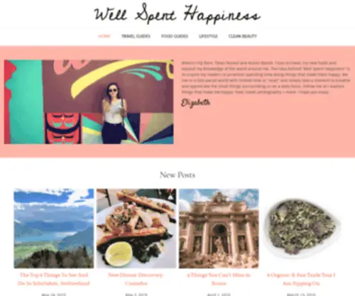 Wellspenthappiness.com(Well Spent Happiness by Elizabeth Diaz) Screenshot