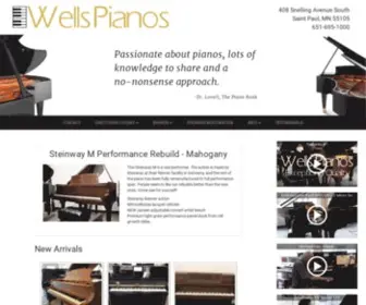 Wellspianos.com(Piano store in Minneapolis/Saint Paul) Screenshot