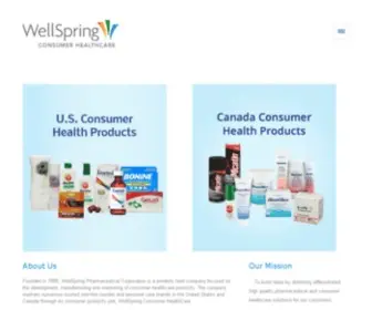 Wellspringpharm.com(WellSpring Pharmaceutical Corporation) Screenshot