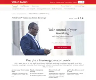 Wellstrade.com(Take control of investing with a WellsTrade®) Screenshot